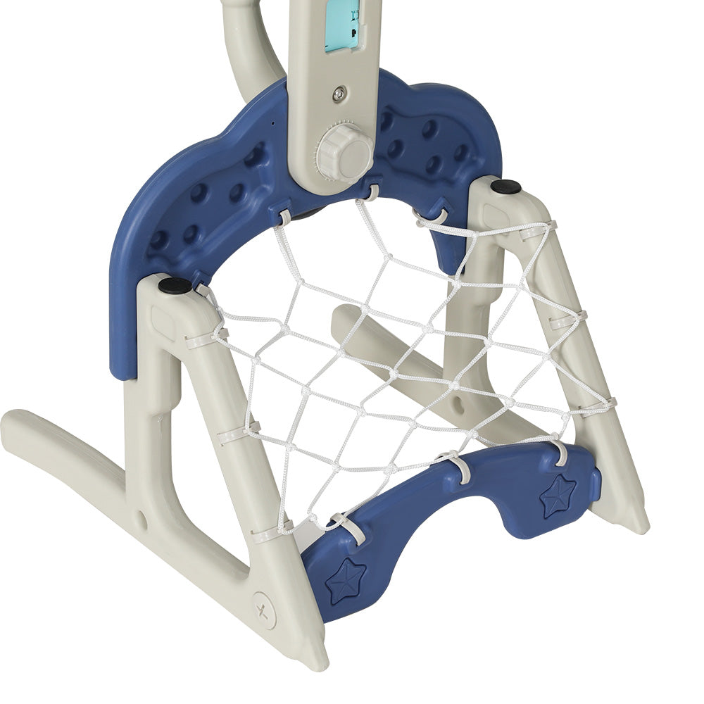 Keezi Kids 6-in-1 Sports Centre Adjustable Basketball Hoop Set Blue