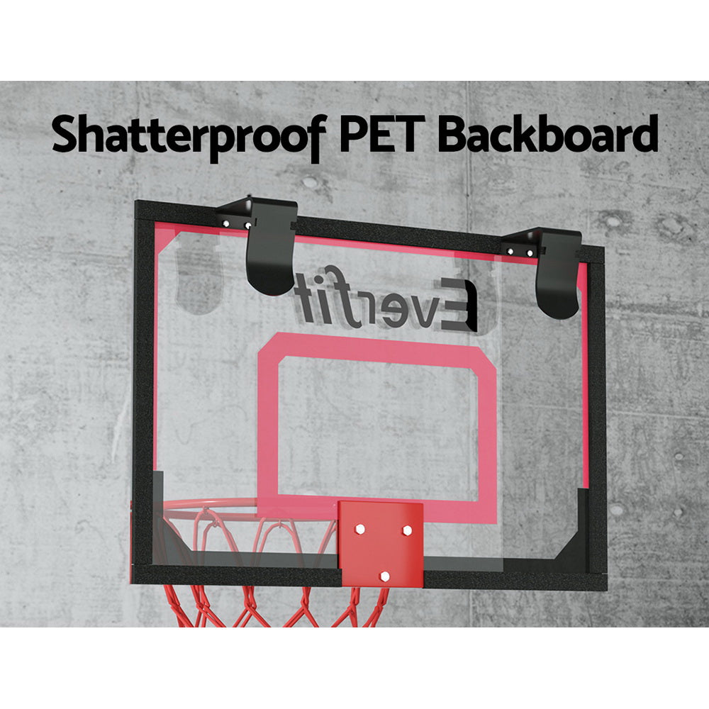 Everfit 23" Mini Basketball Hoop Door Wall Mounted Kids Red