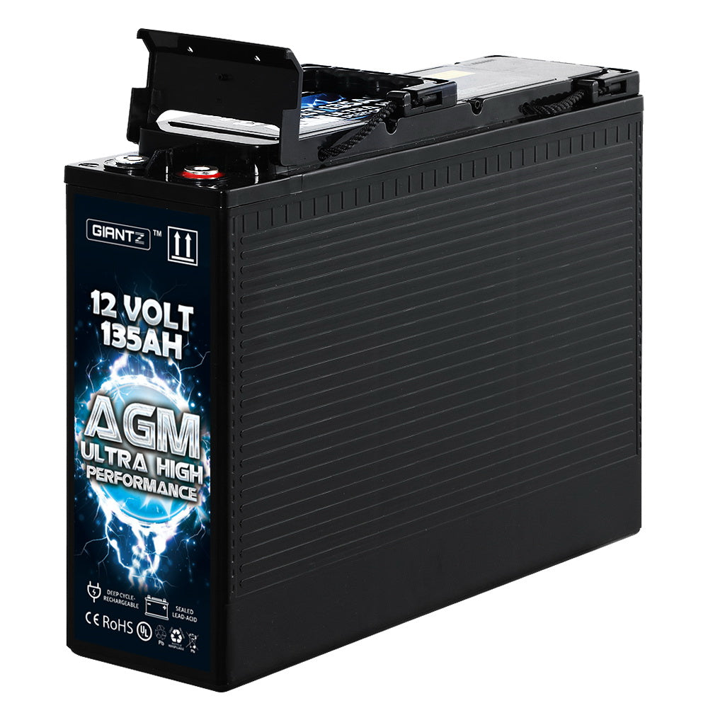 Giantz 12V 135Ah AGM Deep Cycle Battery Slim Box
