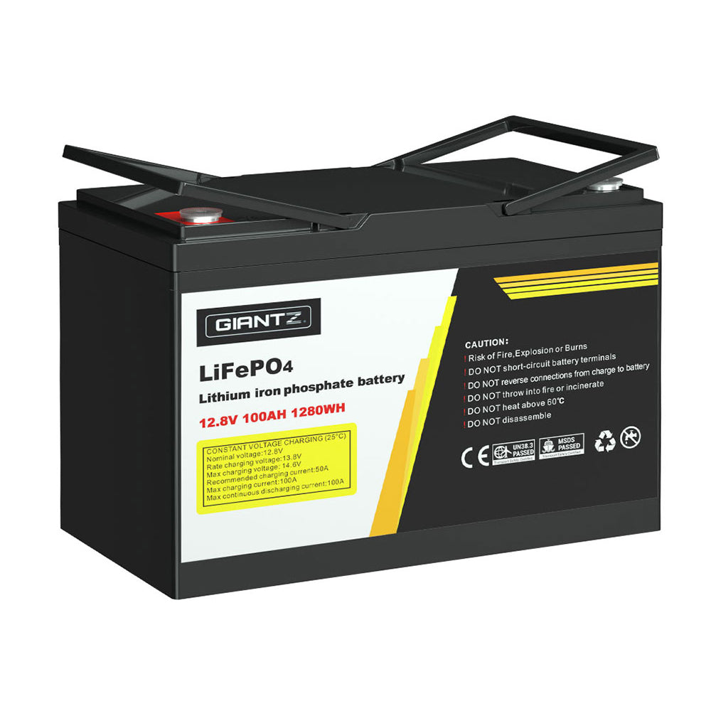 Giantz 100Ah Lithium Battery LiFePO4 Deep Cycle Solar Caravan Camping