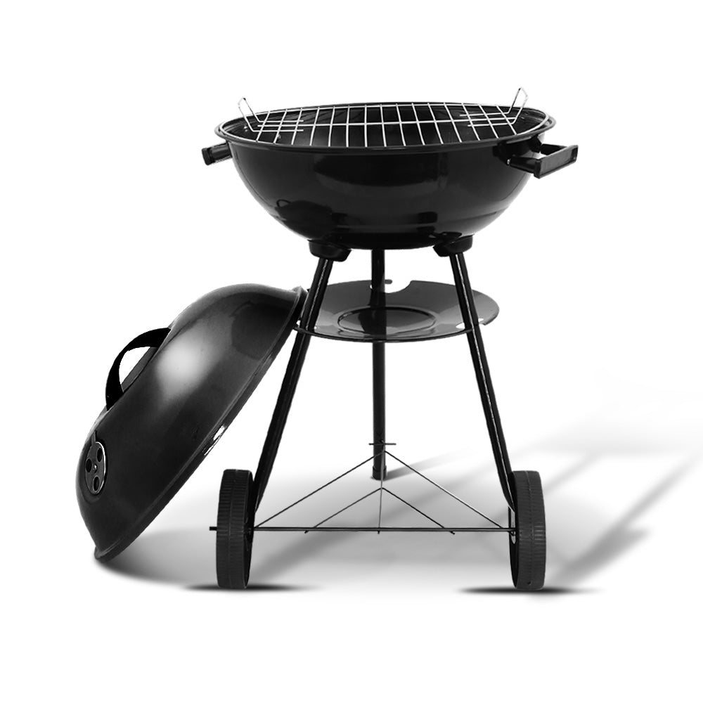 Grillz Portable Charcoal BBQ Smoker Black