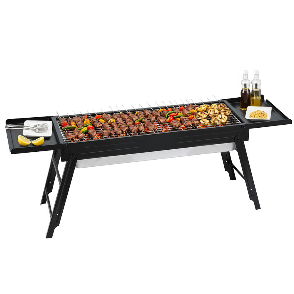 Grillz Portable Charcoal BBQ Grill Smoker Foldable Camping Outdoor