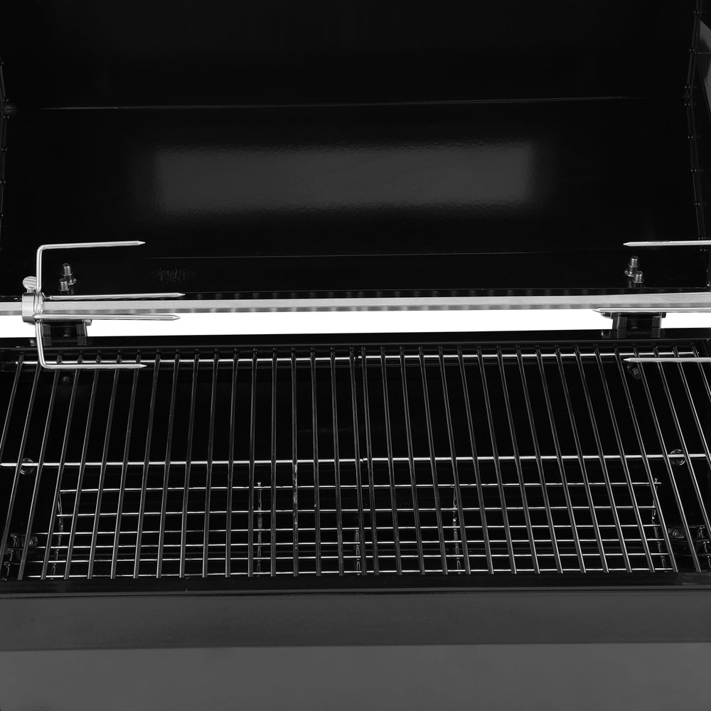 Grillz Charcoal Electric Smoker BBQ Roaster Black
