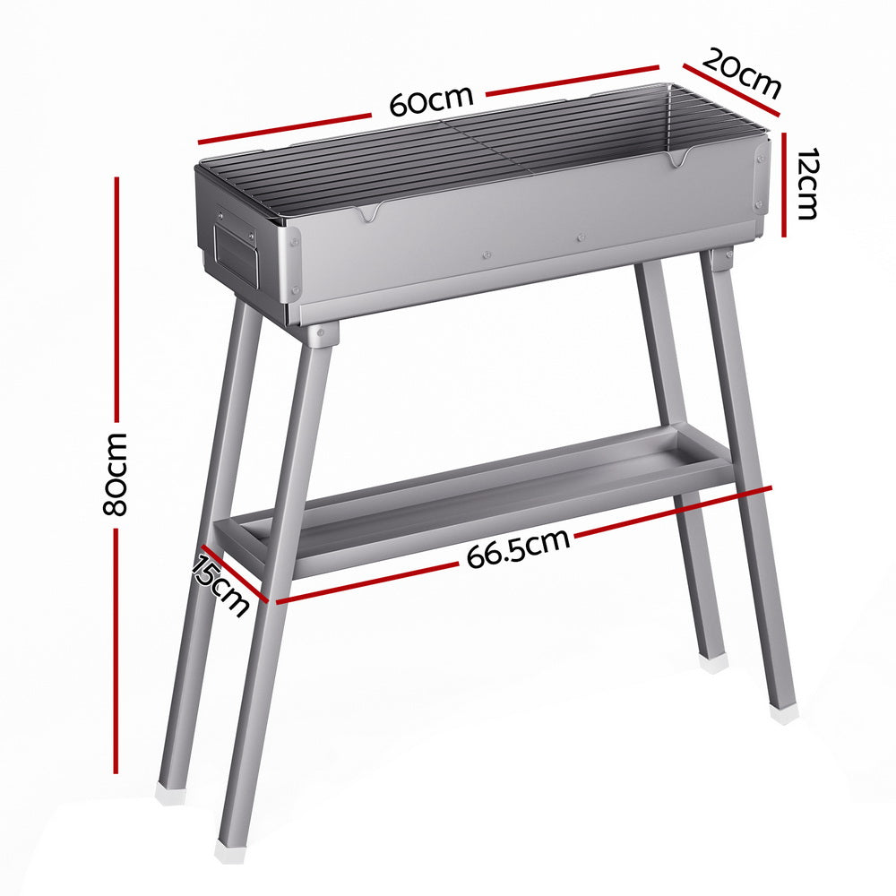 Grillz Portable Charcoal Smoker BBQ Stainless Steel
