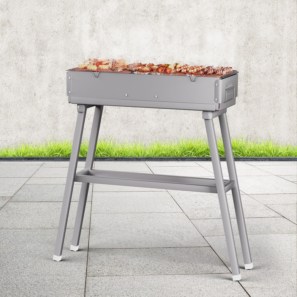 Grillz Portable Charcoal BBQ Smoker with Storage Shelf