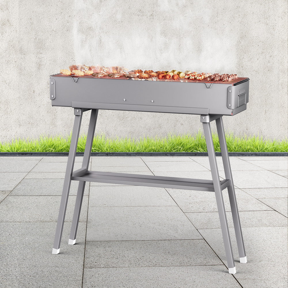 Grillz Portable Charcoal BBQ Smoker Stainless Steel