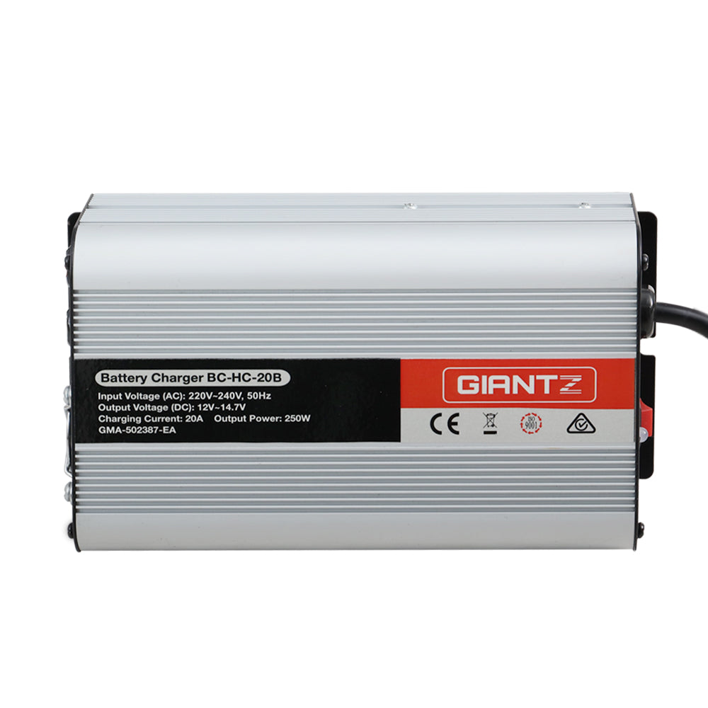 Giantz 12V 20A Car Battery Charger Inverter for ATV 4WD Boat Caravan