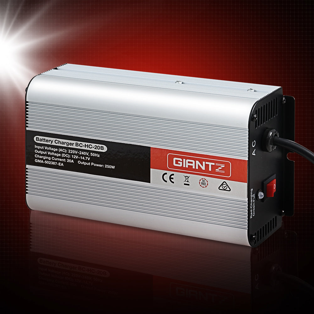 Giantz 12V 20A Car Battery Charger Inverter for ATV 4WD Boat Caravan