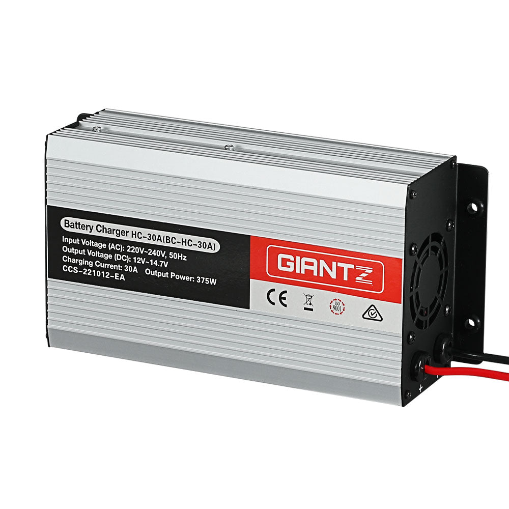 Giantz 30A 12V Battery Charger Car ATV 4WD Boat Caravan