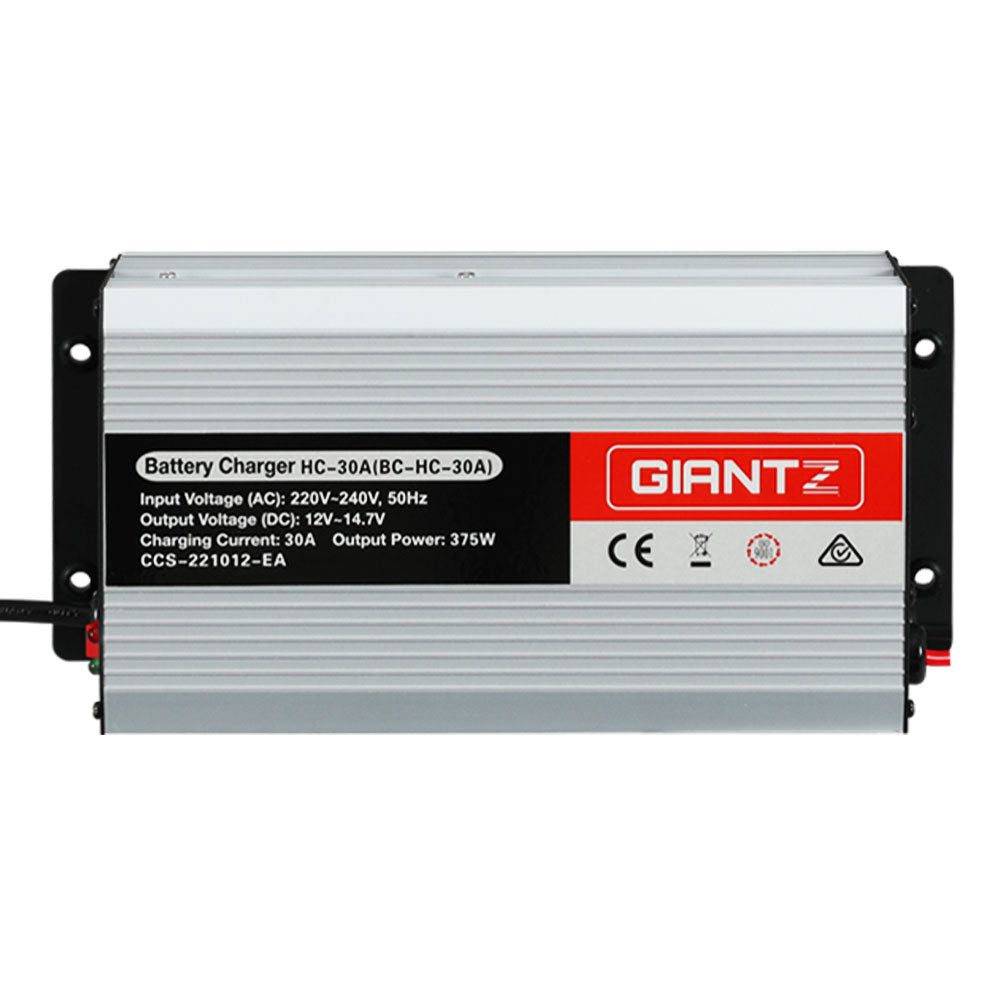 Giantz 30A 12V Battery Charger Car ATV 4WD Boat Caravan