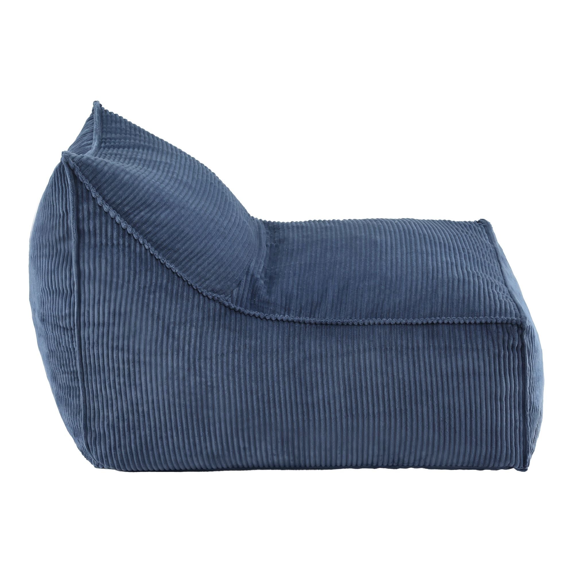 Artiss Bean Bag Chair Cover No Filler Soft Corduroy Stuffed Animal Storage Bean Bag Cover for Adults, Washable Lazy Sofa Cover for Living Room Bedroom, Blue