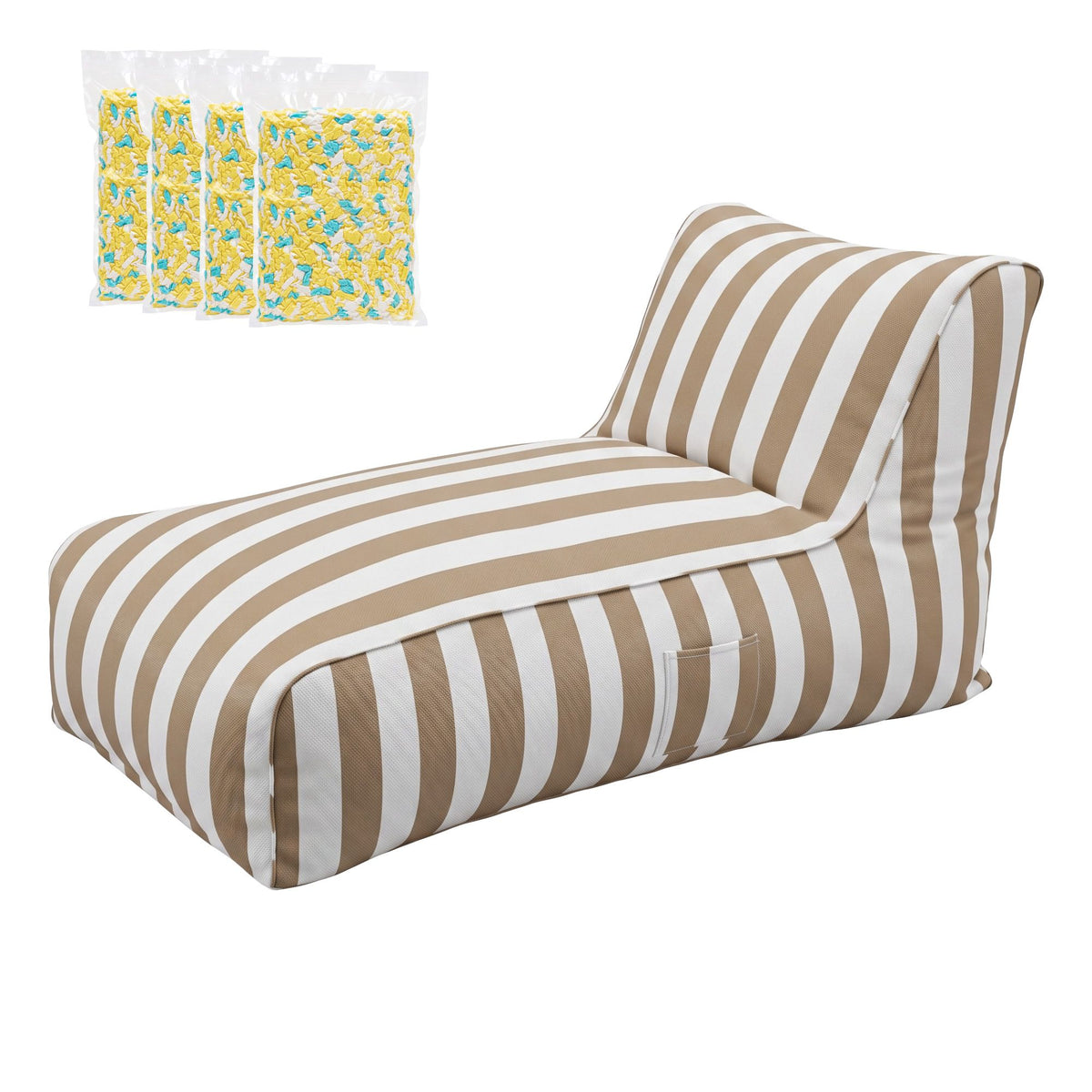 Artiss Outdoor Bean Bag Chair with Filler, Taupe