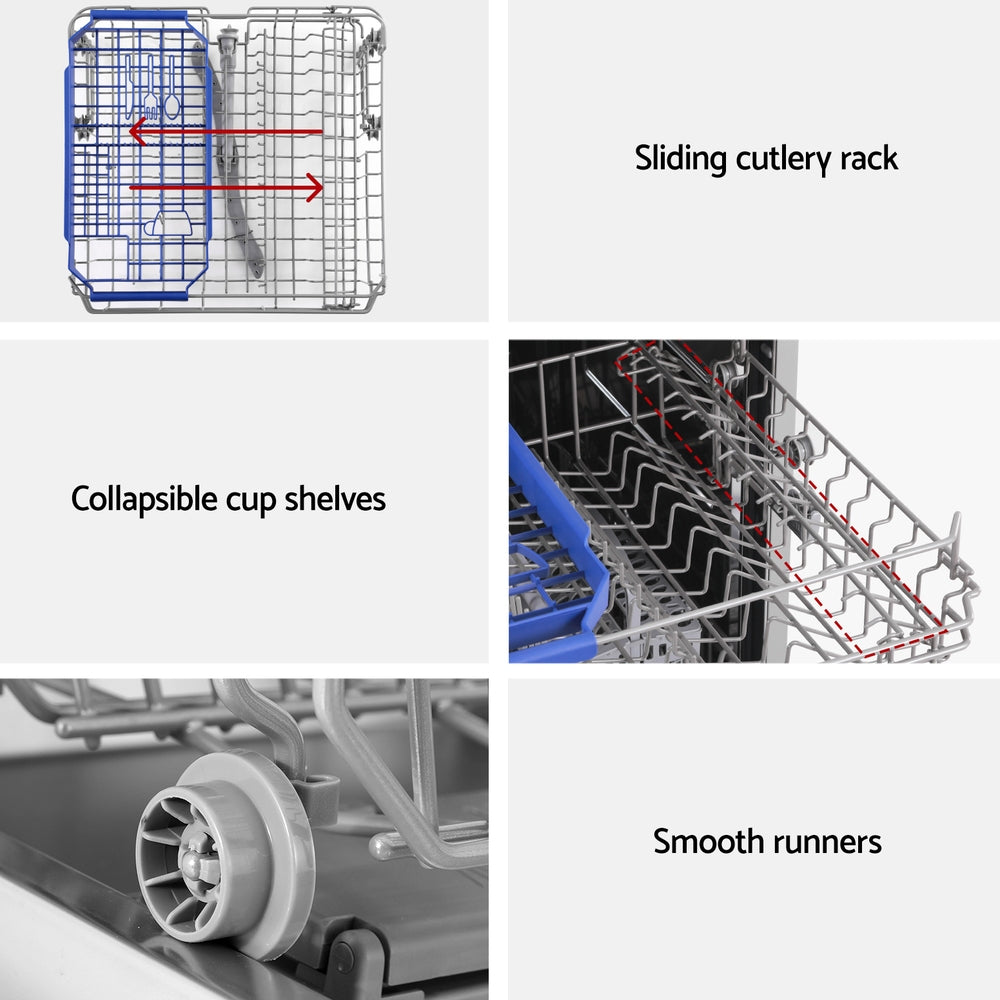 Devanti 60cm 14-Place Freestanding Dishwasher Silver