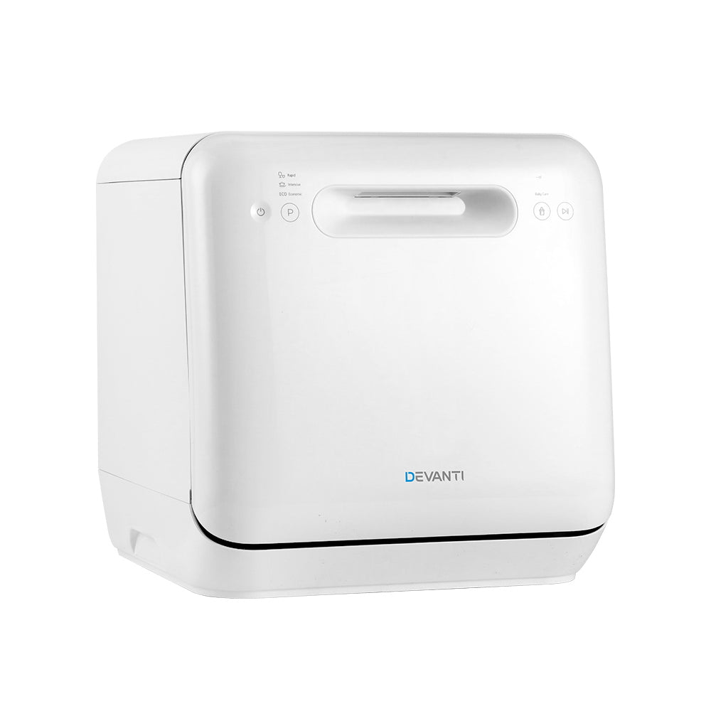 Devanti 3 Place Benchtop Dishwasher Touch Control White