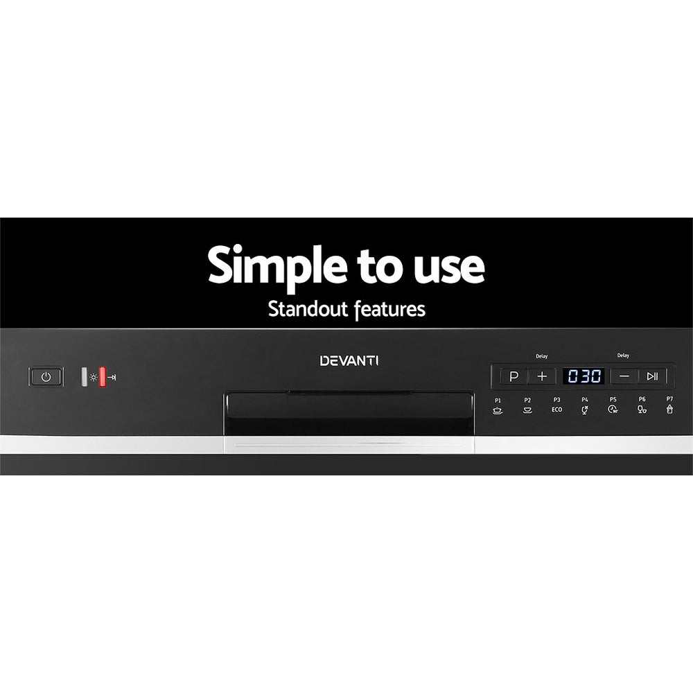 Devanti 6 Place Benchtop Dishwasher Black