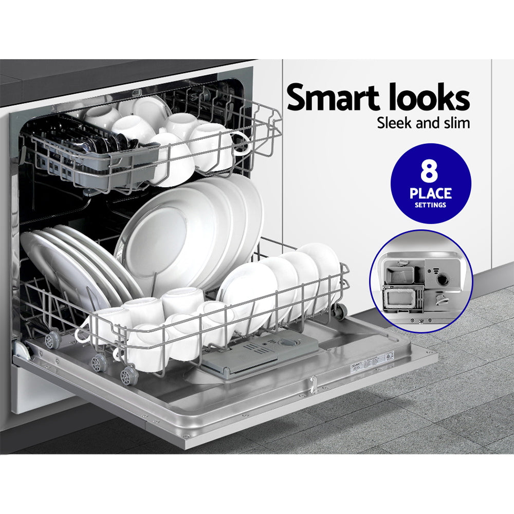 Devanti 8-Place Benchtop Dishwasher Silver