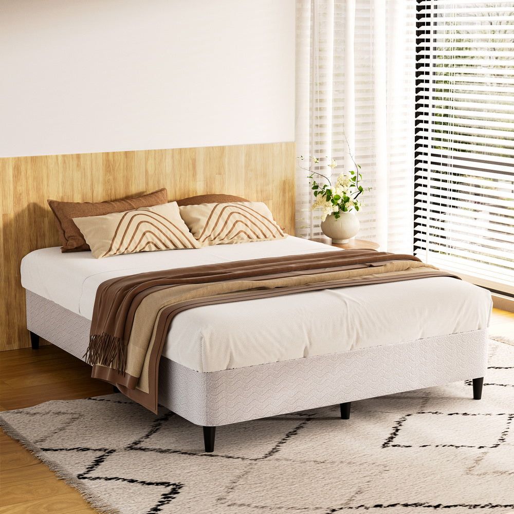 Mason Queen Bed Frame Metal Grey