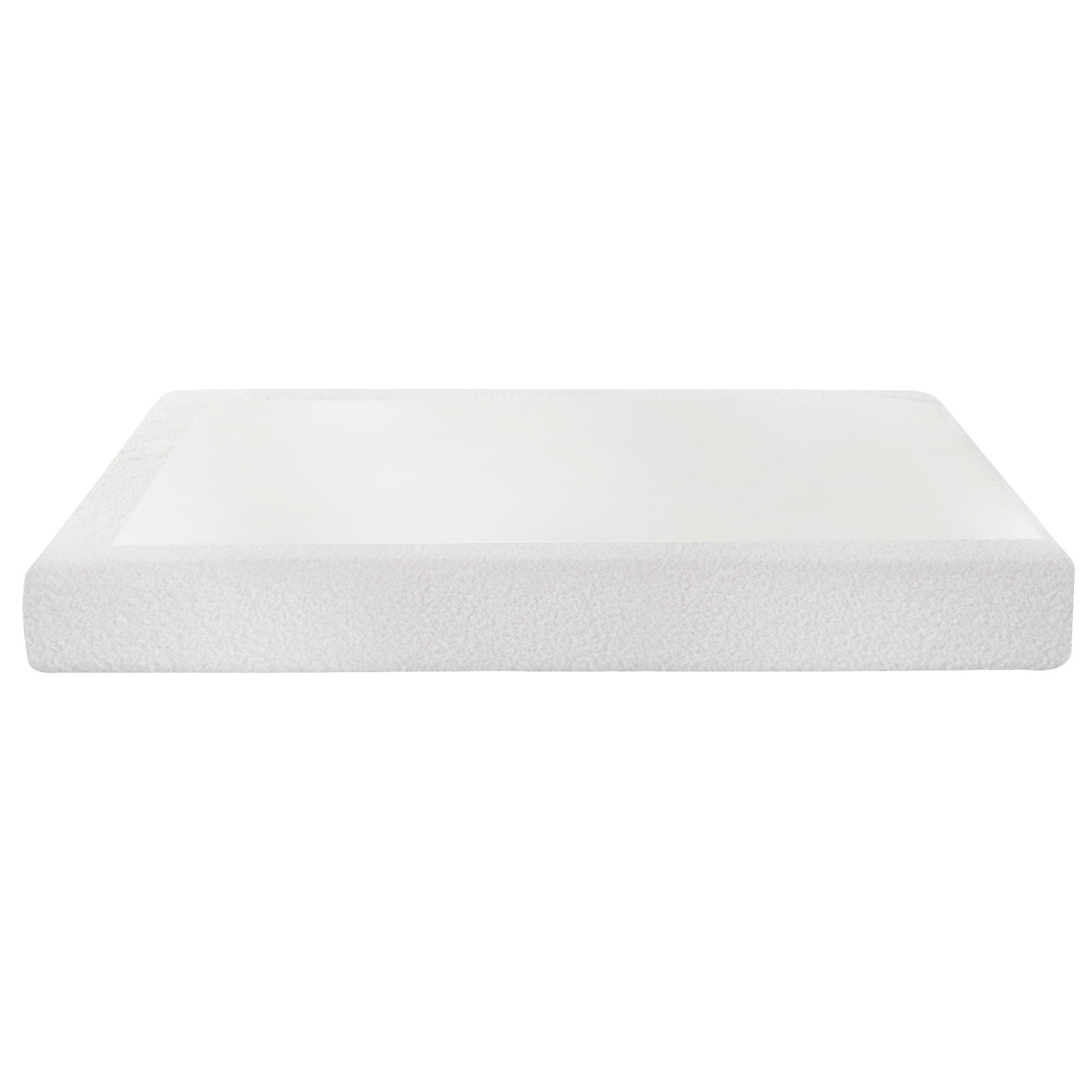 Artiss Compression Bed Frame Double Size No Assembly Vacuum High Density Sponge Boucle Cream White