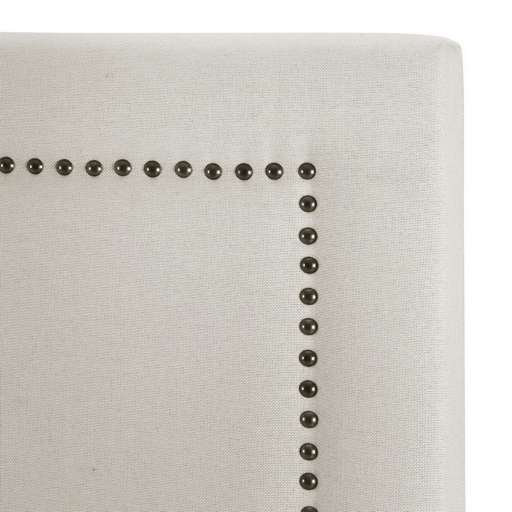 RIVE King Bed Headboard Fabric Beige