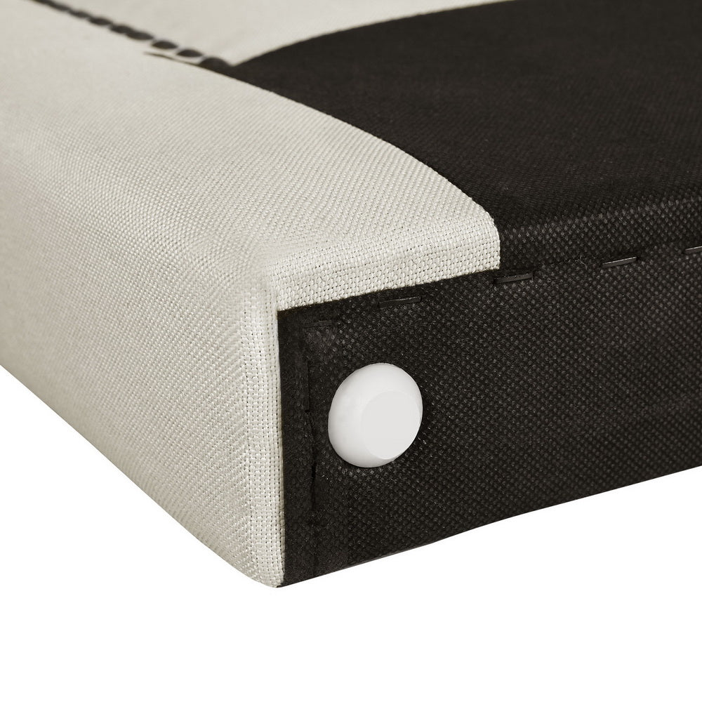 RIVE King Bed Headboard Fabric Beige