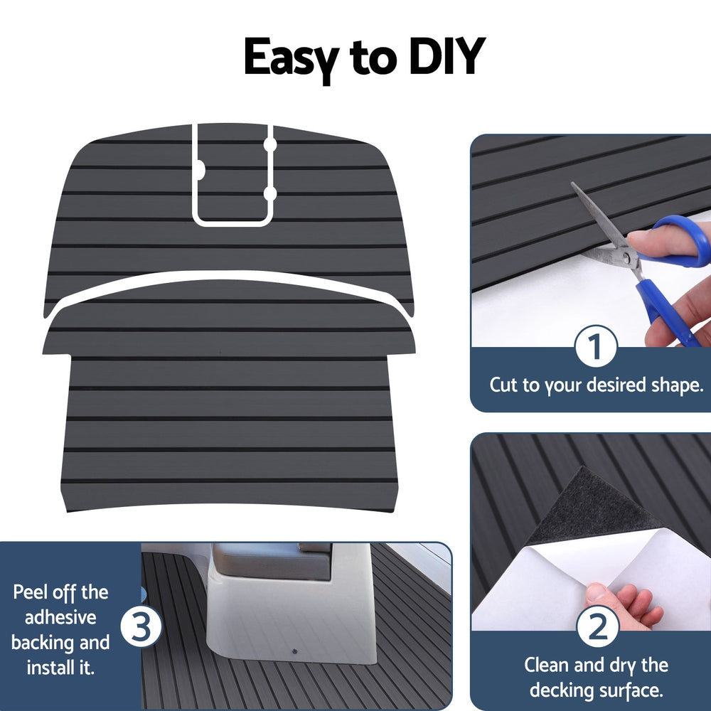 Seamanship 240x90cm EVA Foam Boat Flooring Mat Dark Grey