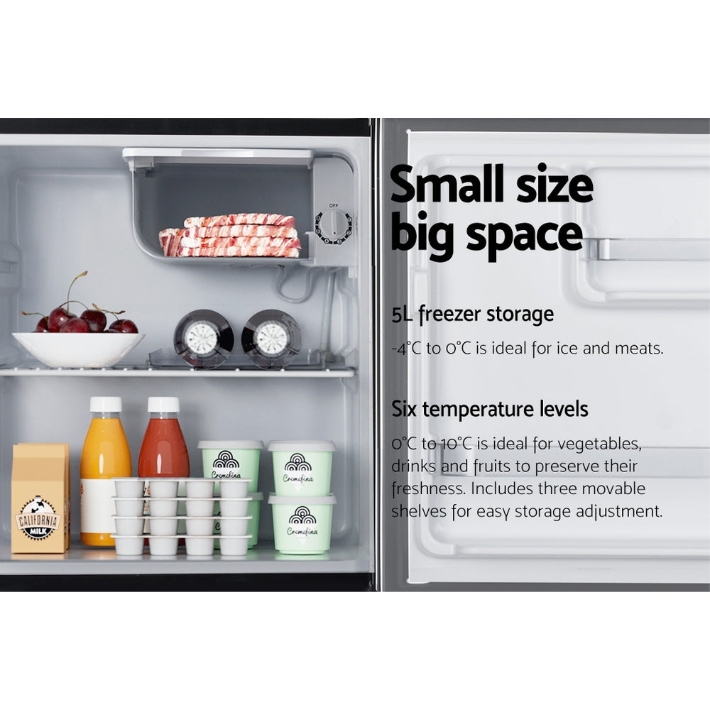 Devanti 48L Bar Fridge Portable Black