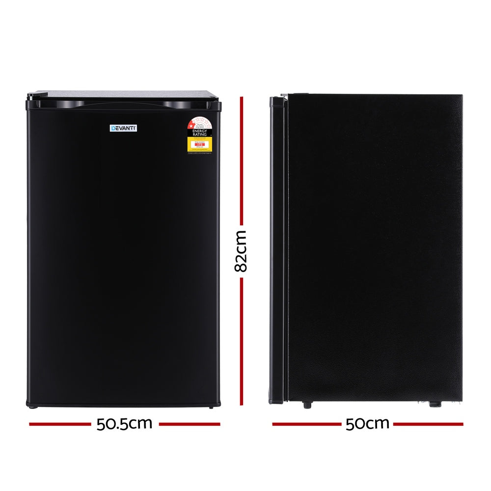 Devanti 110L Bar Fridge Black Portable Energy-Efficient