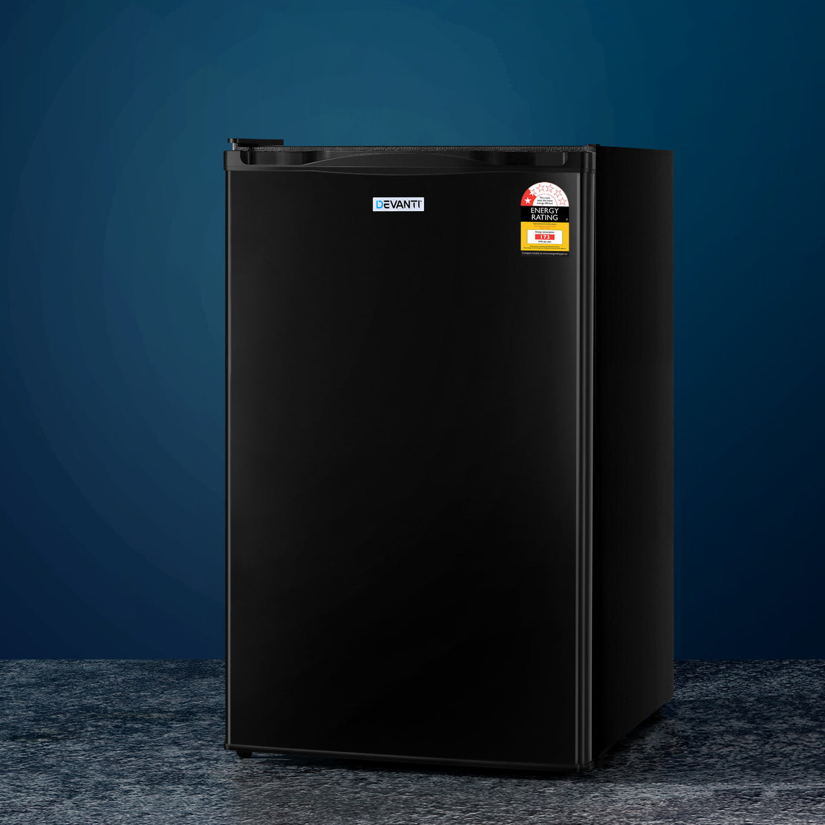 Devanti 110L Portable Bar Fridge 6 Temperature Levels Black