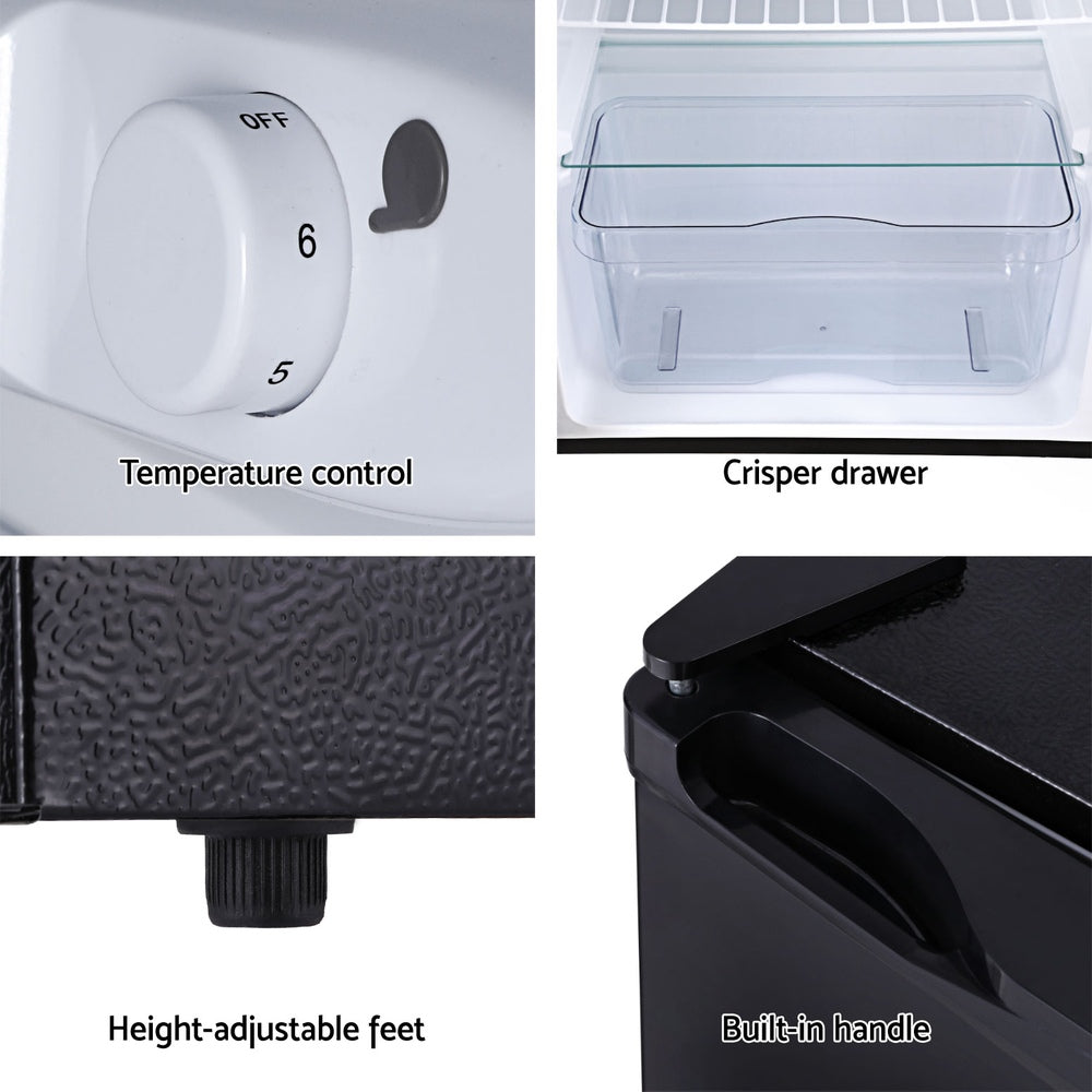 Devanti 110L Bar Fridge Black Portable Energy-Efficient