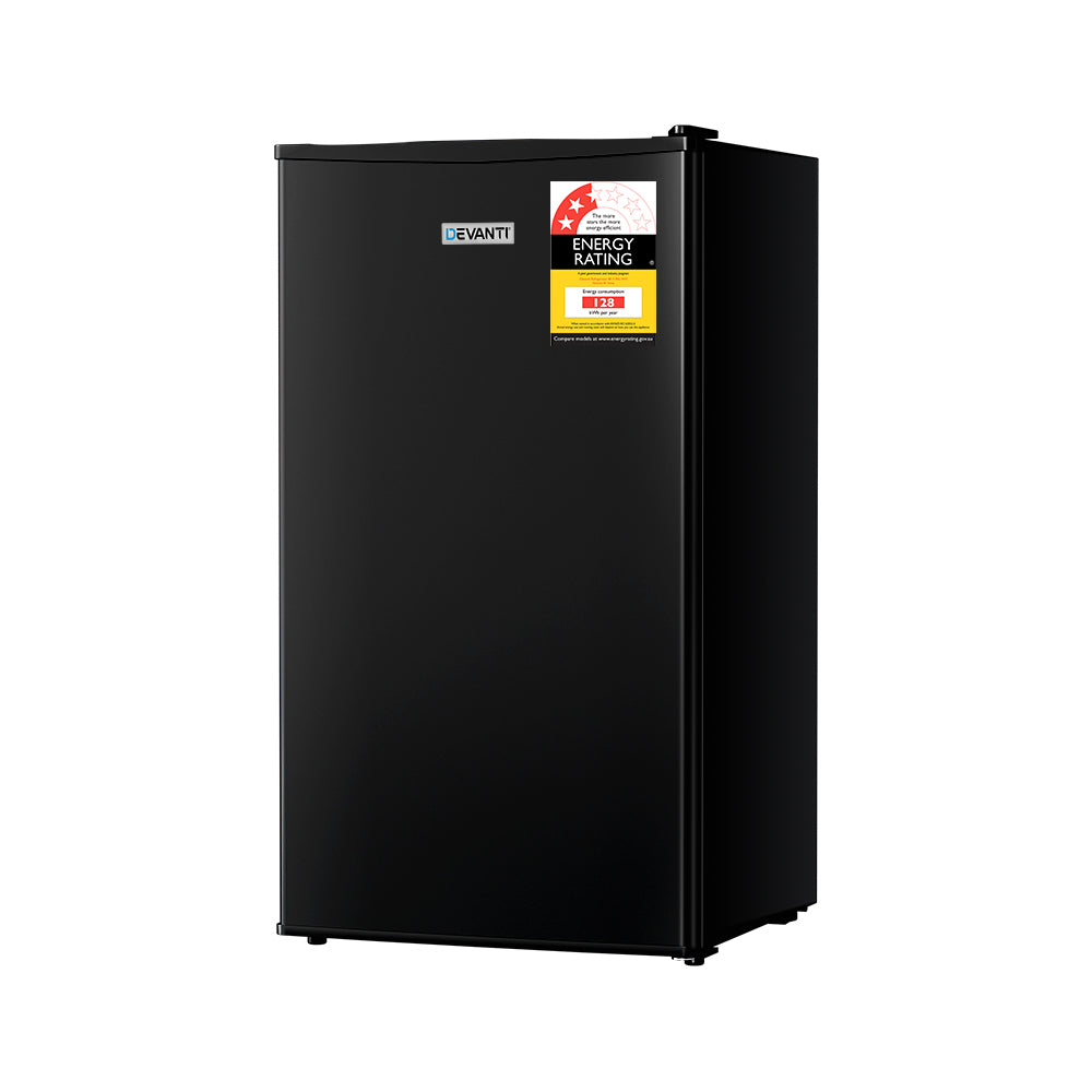 Devanti 95L Bar Fridge Black Portable Compact