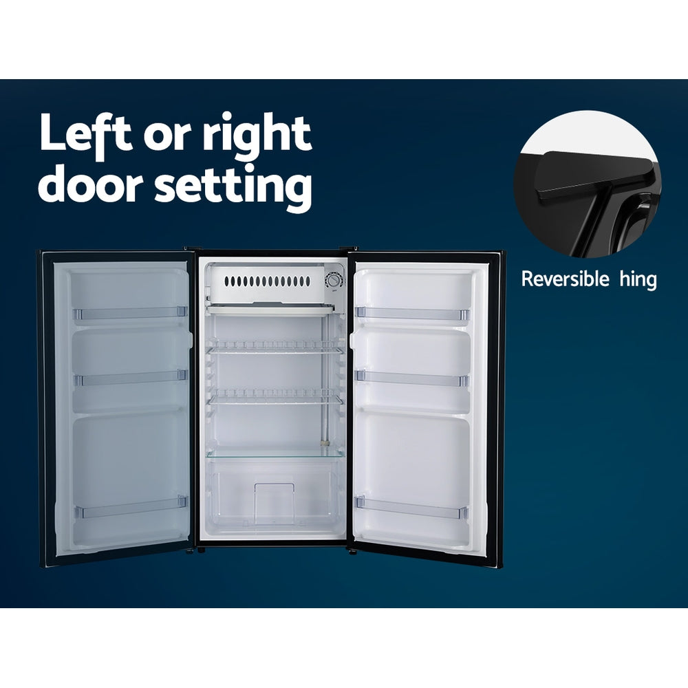 Devanti 95L Bar Fridge Black Portable Compact