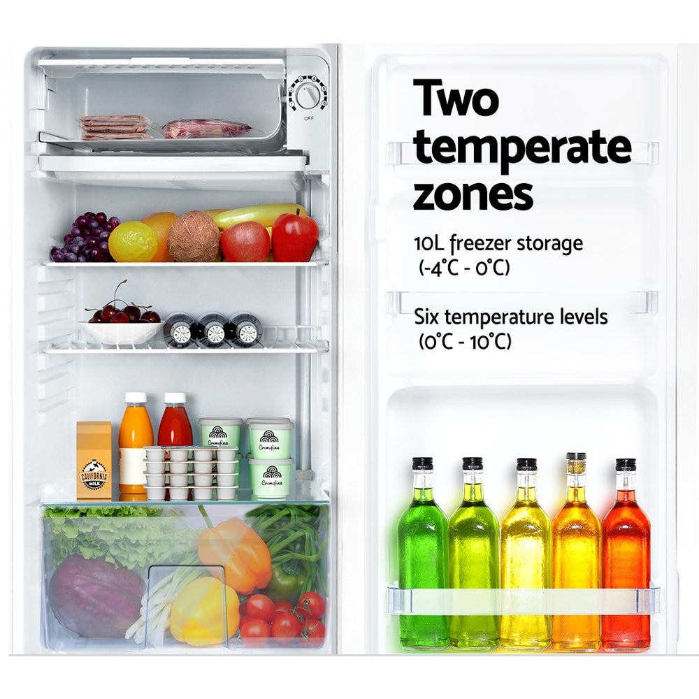 Devanti 95L Bar Fridge White Compact Energy-Efficient