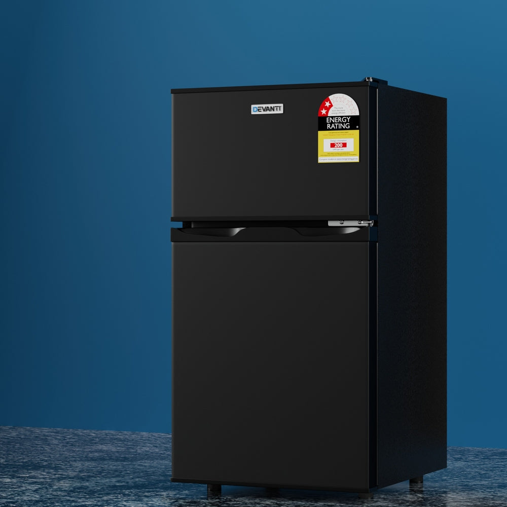 Devanti 80L Bar Fridge Mini Freezer Black