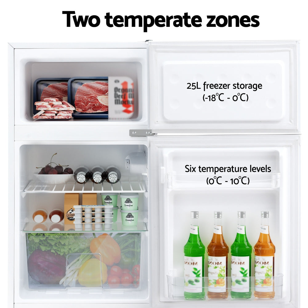 Devanti 80L Bar Fridge Mini Freezer White