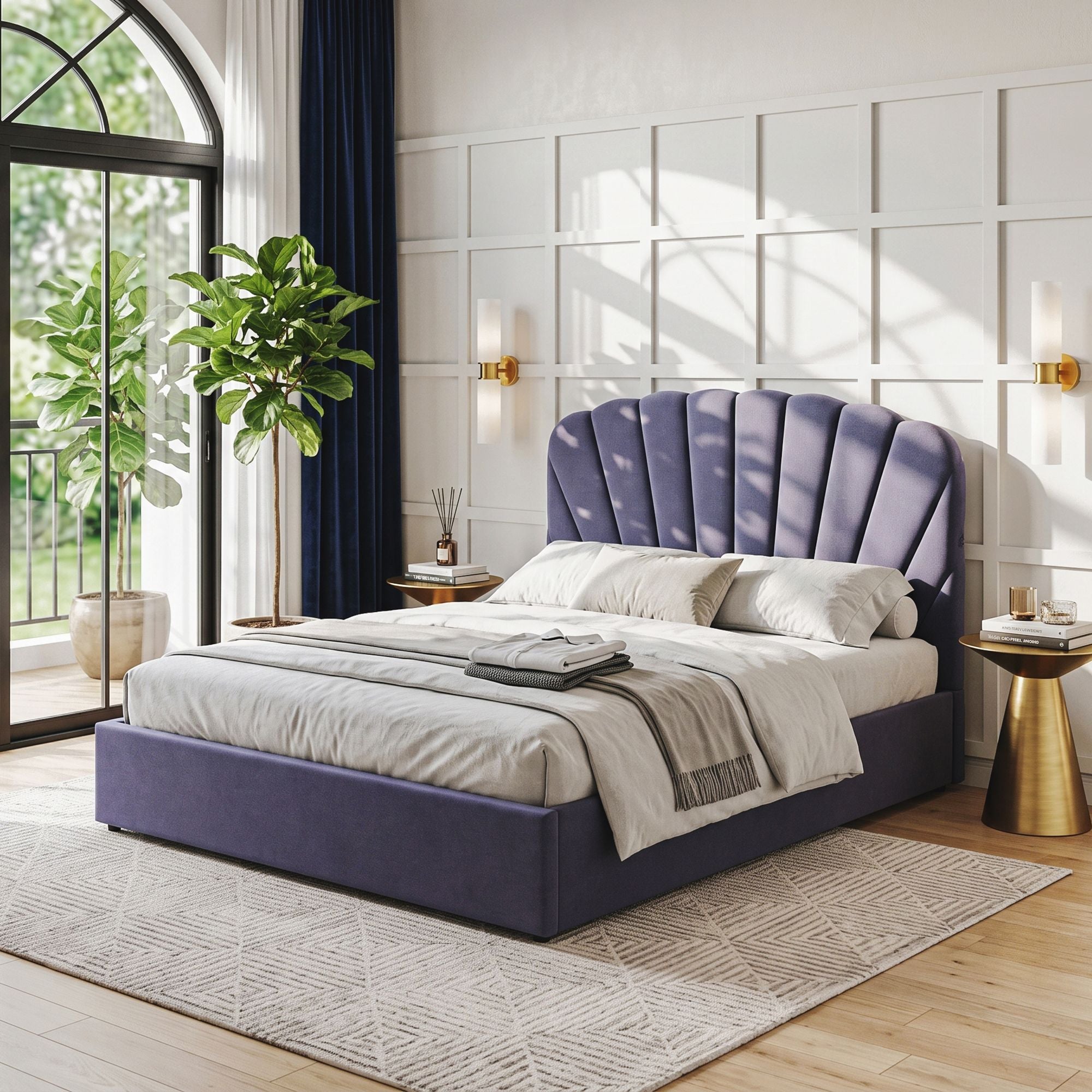 Artiss Double Bed Frame with Lift Up Storage and USB Ports Grey