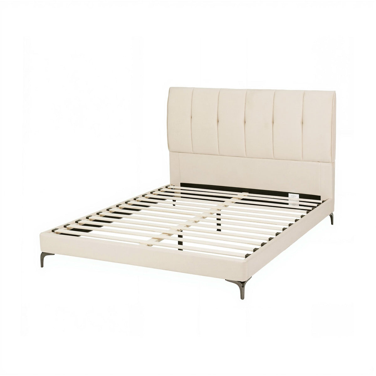 Artiss Double Upholstered Bed Frame with Tufted Headboard