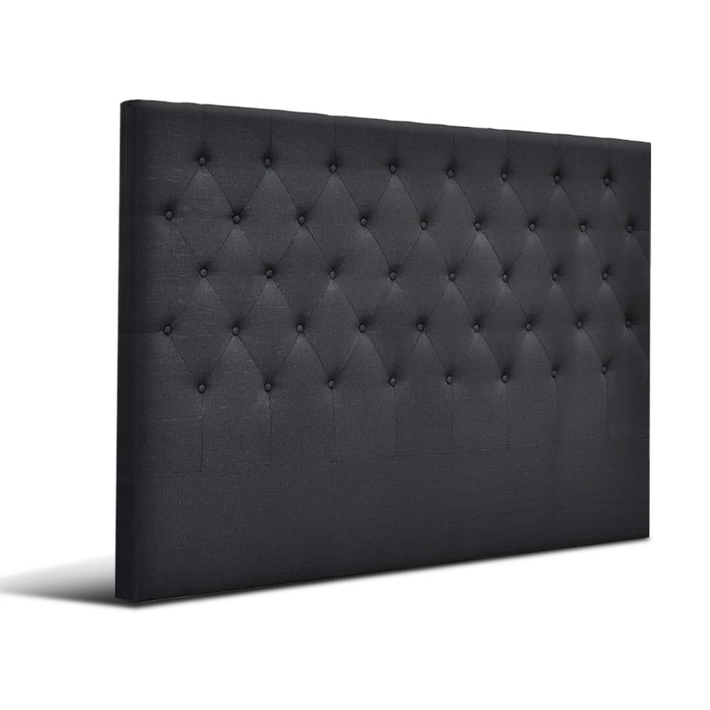 Cappi King Bed Headboard Fabric Charcoal