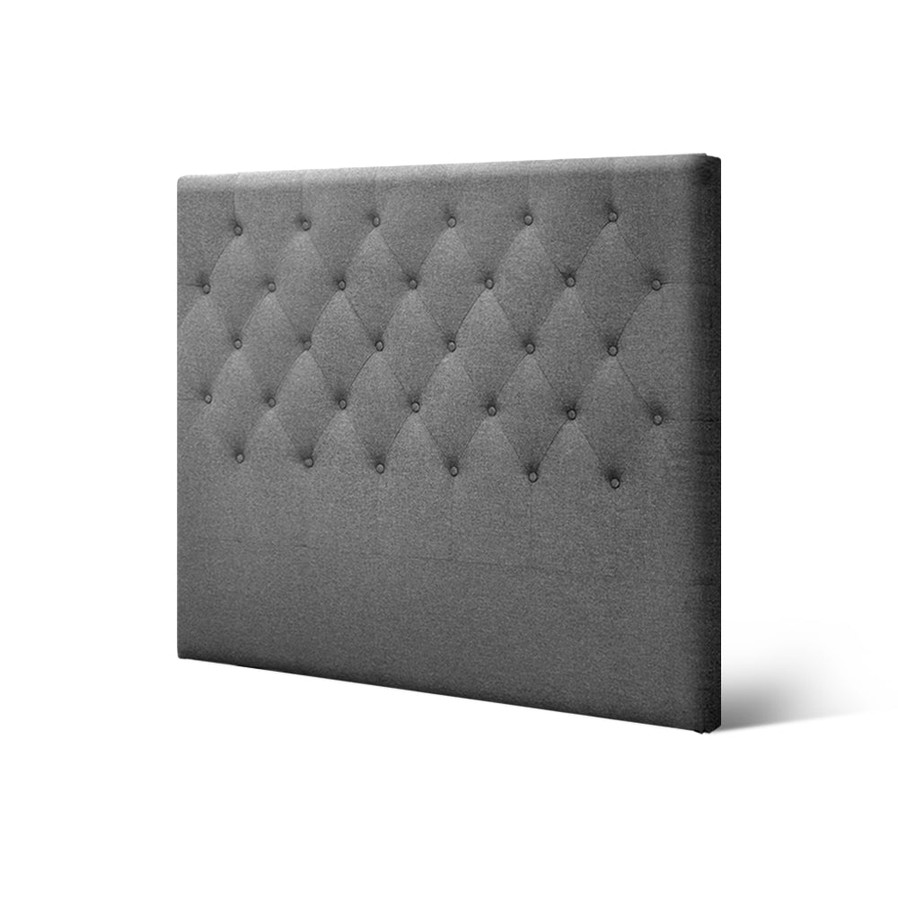 Cappi King Single Bedhead Fabric Grey