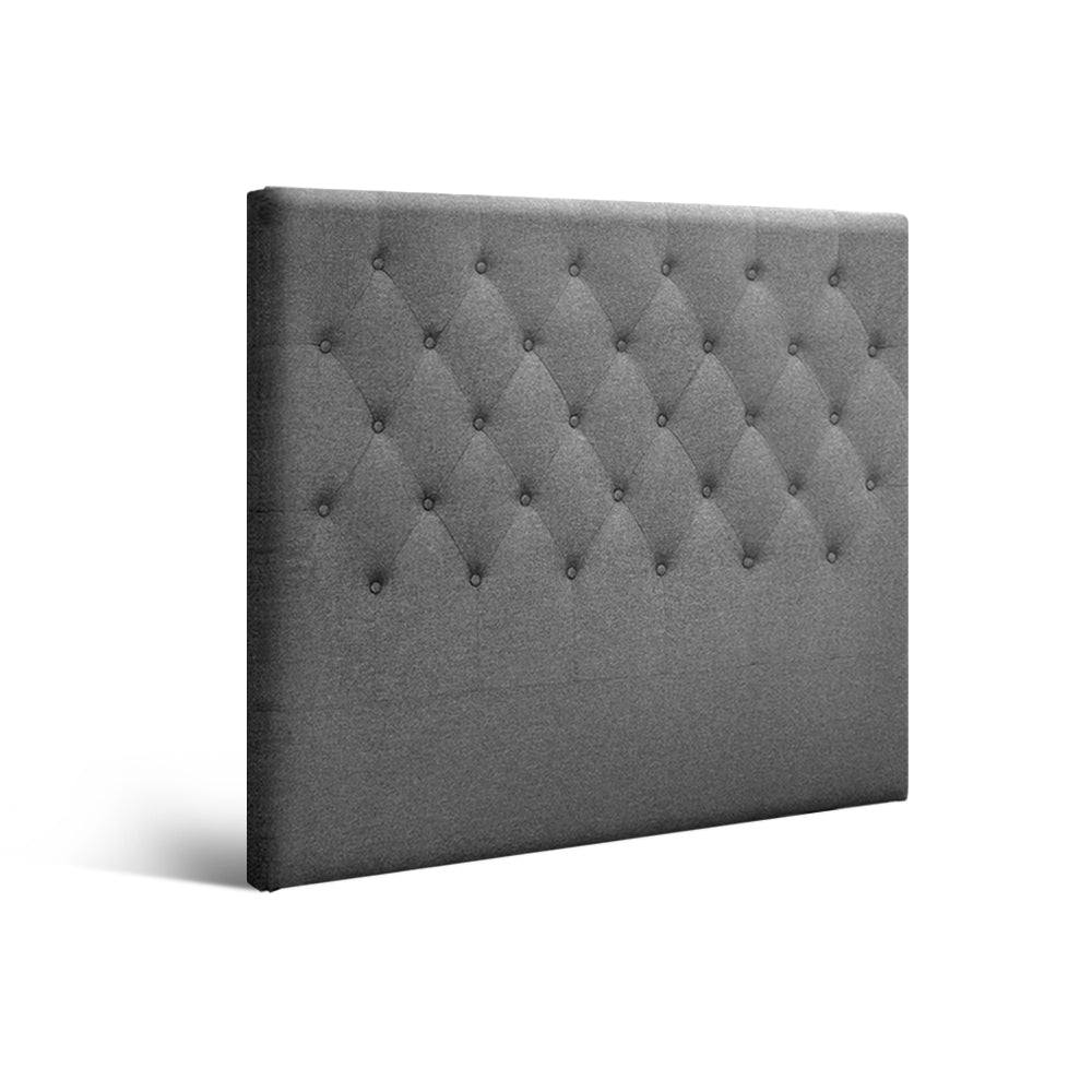 Cappi King Single Bedhead Fabric Grey