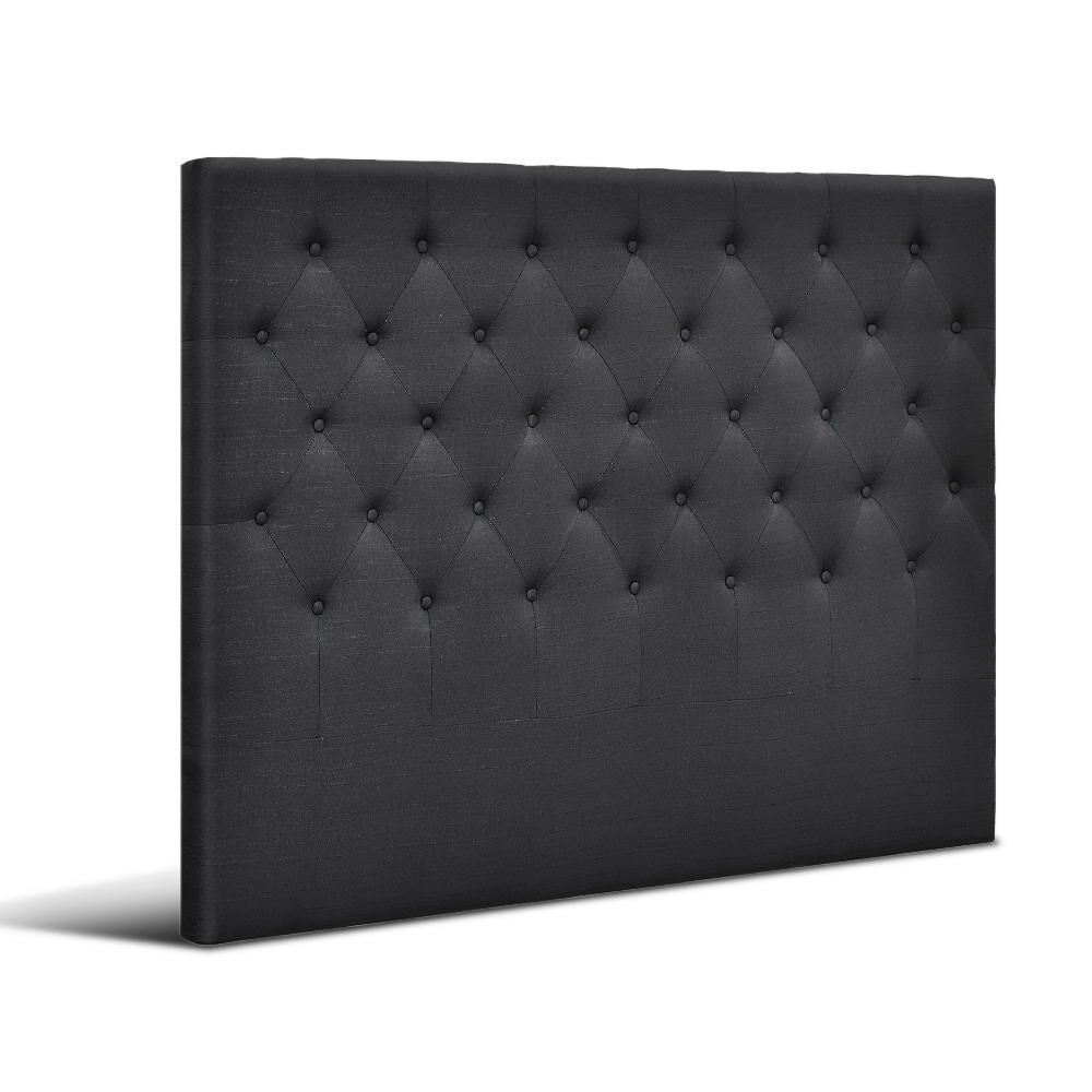 Cappi Queen Bed Headboard Fabric Charcoal