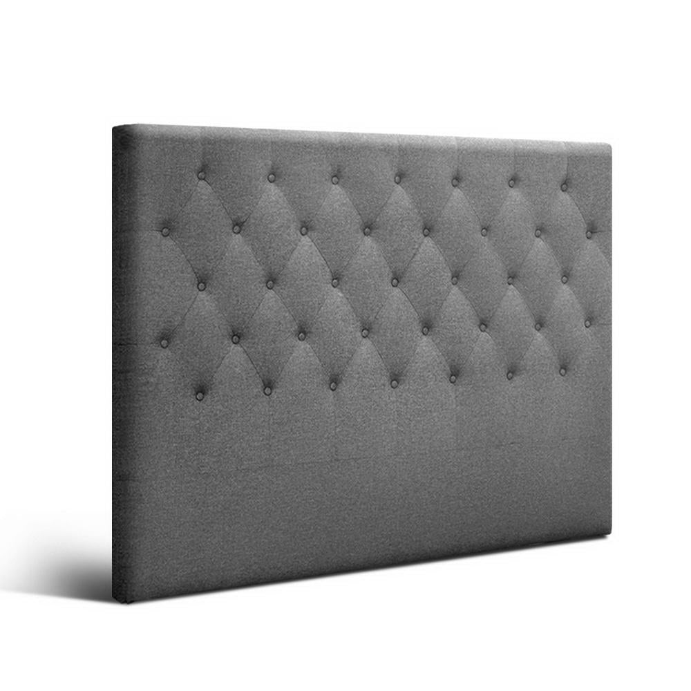 Cappi Queen Bed Headboard Fabric Grey