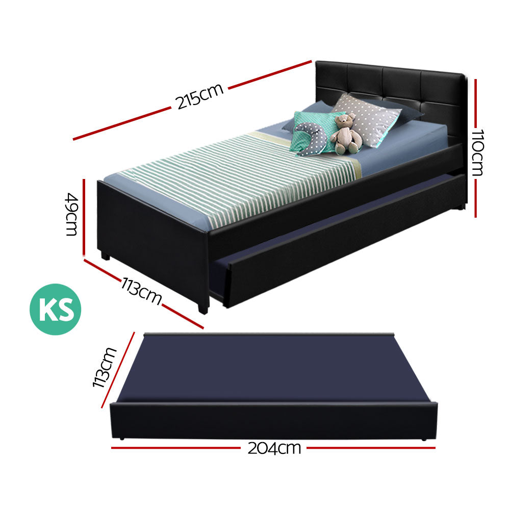 Fripp King Single Trundle Daybed Black