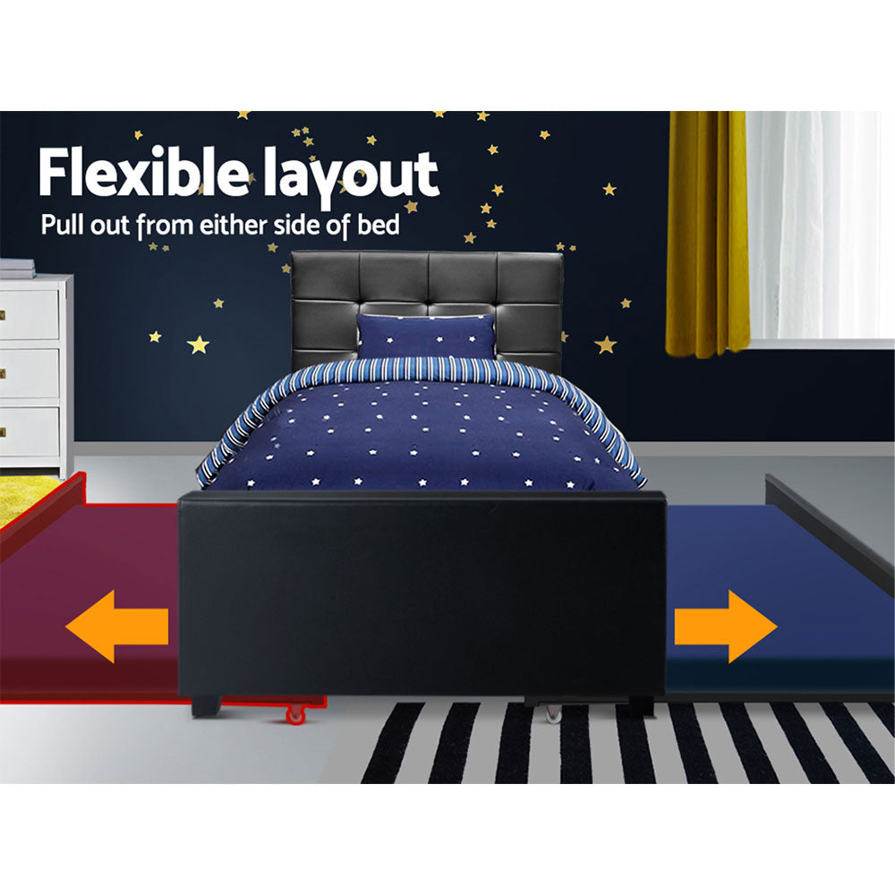 Fripp King Single Trundle Daybed Black