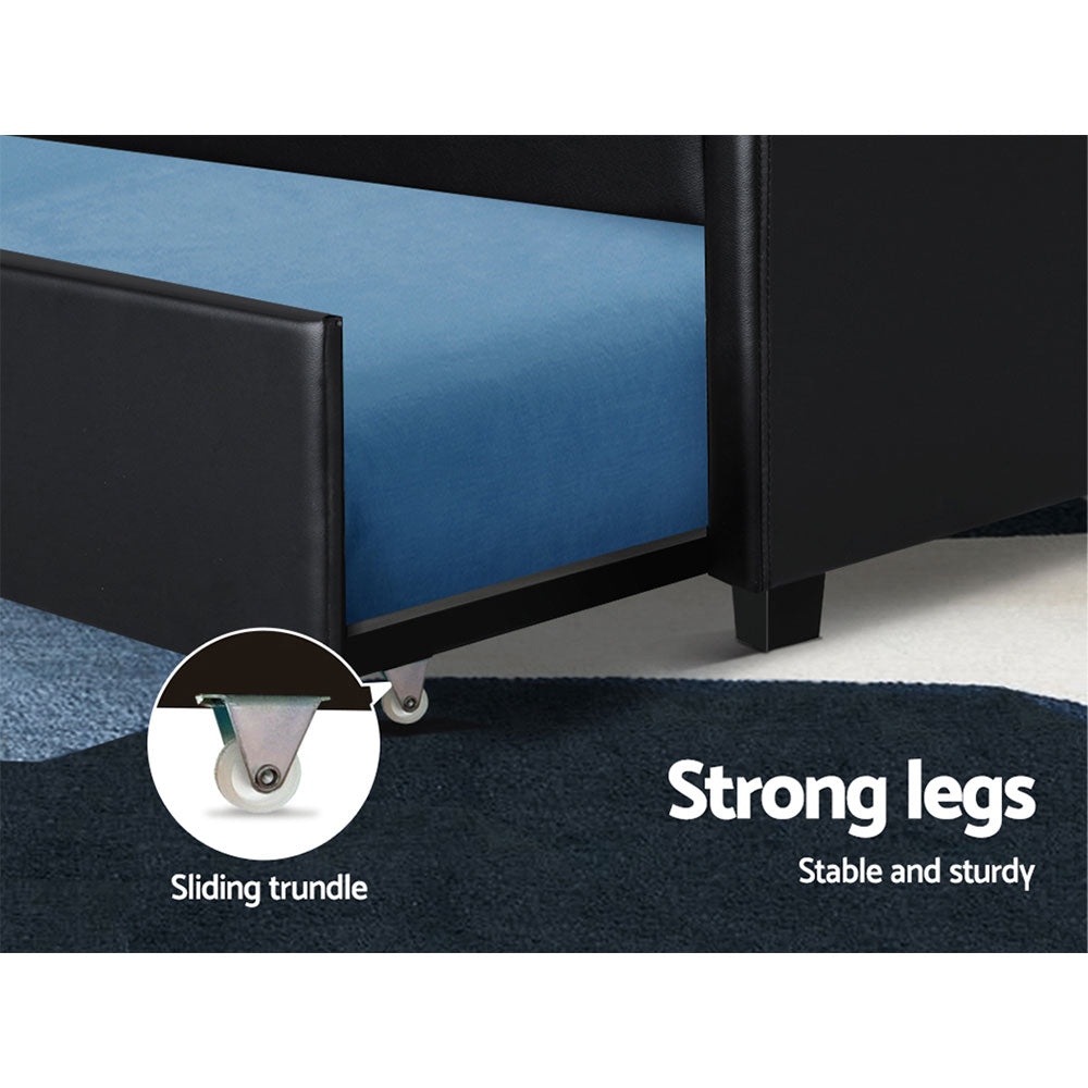 Fripp King Single Trundle Daybed Black