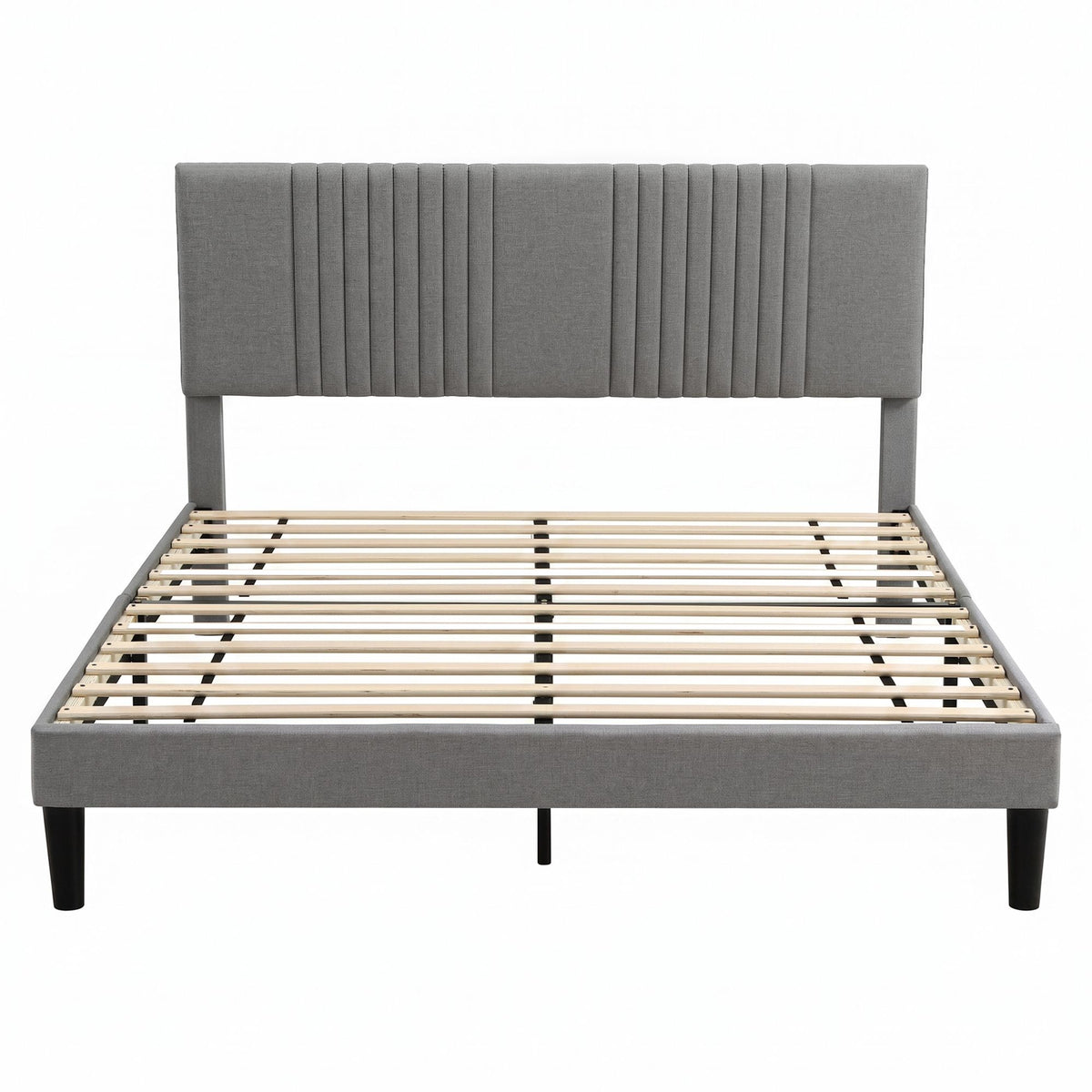 Artiss Queen Bed Frame with Adjustable Headboard, Grey, 300kg Capacity