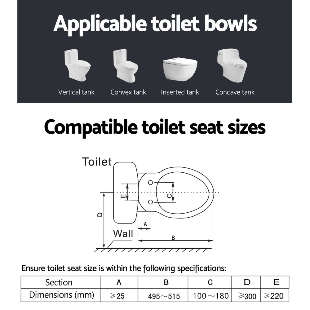Cefito Smart Electric Bidet Toilet Seat Cover Auto Wash Dry Panel Control