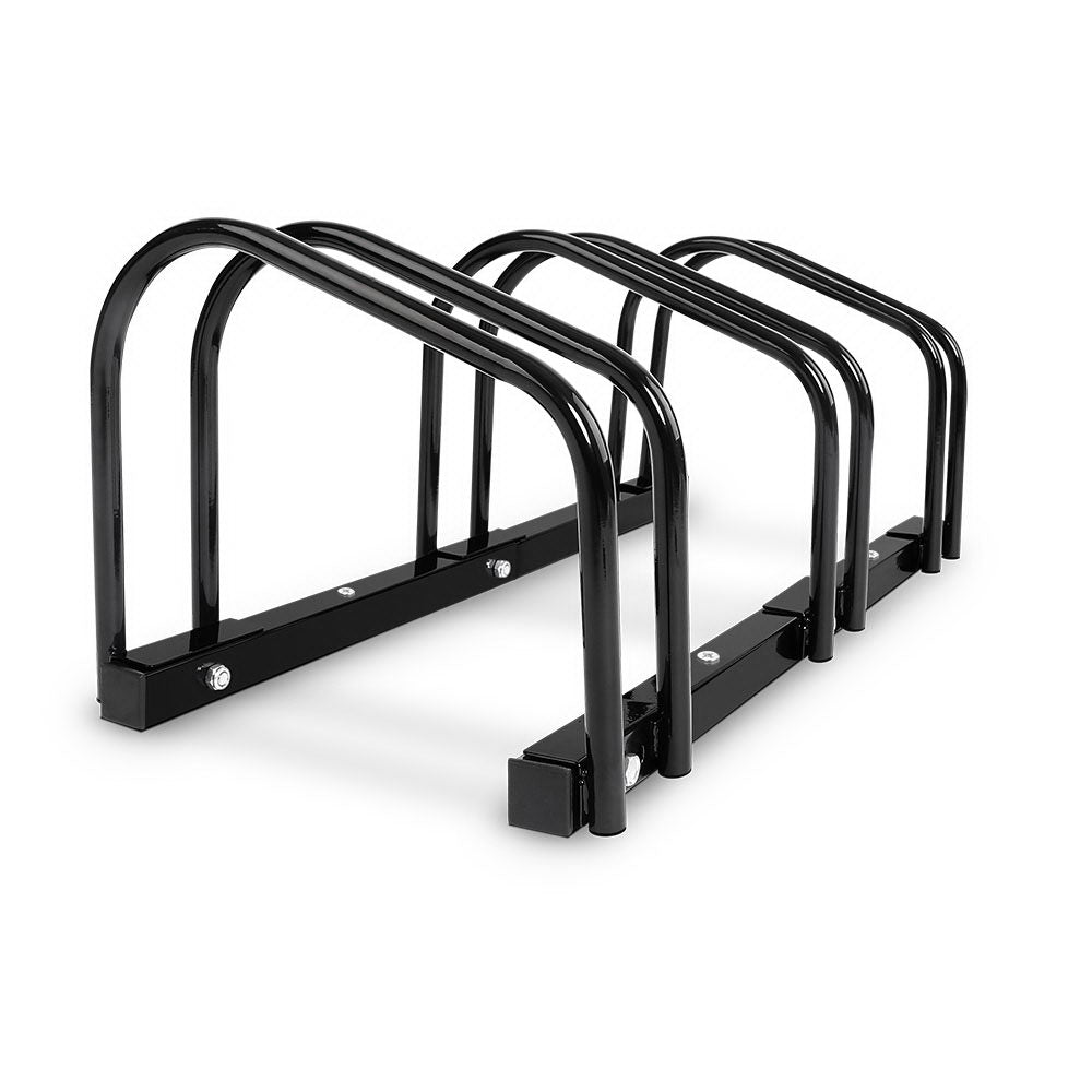 Weisshorn 3-Bike Stand Rack Black Freestanding Bicycle Storage Holder