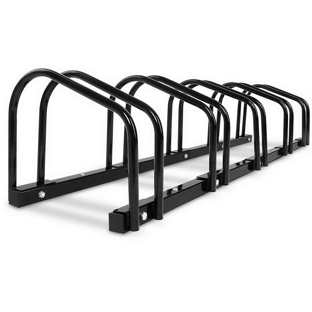 Weisshorn 5-Bike Storage Rack Freestanding Black
