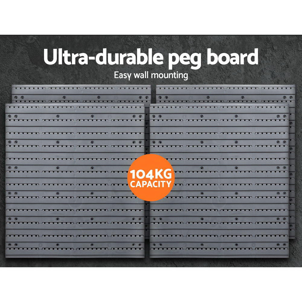 Giantz 88-Piece Wall Mounted Storage Bin Rack Industrial Shelving