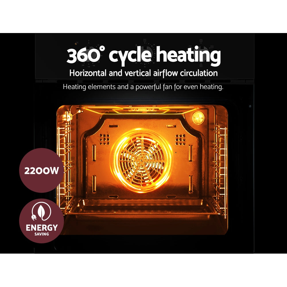 Devanti 60cm Electric Wall Oven Stainless Steel